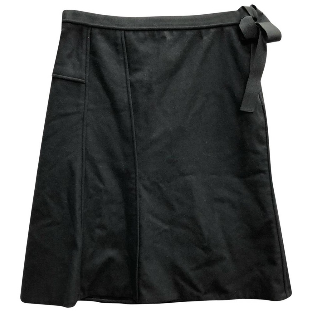 JIL SANDER MADE IN ITALY BLACK WOOL SKIRT 36